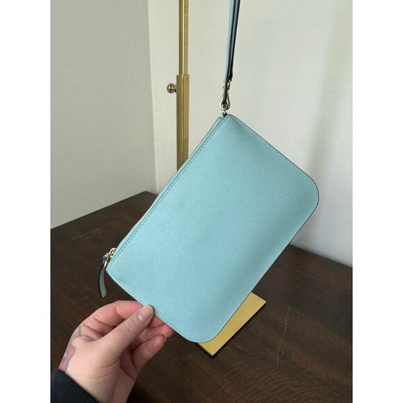 Kate Spade Light Blue Leather Wristlet - Picture 4 of 10